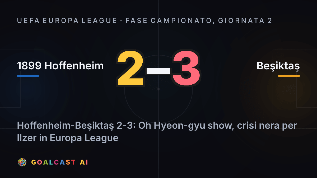 1899 Hoffenheim 2-3 Beşiktaş