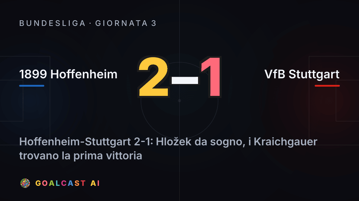1899 Hoffenheim 2-1 VfB Stuttgart