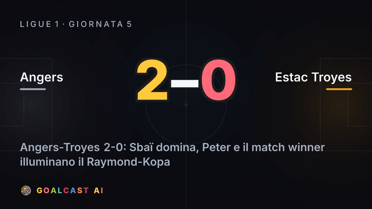 Angers 2-0 Estac Troyes