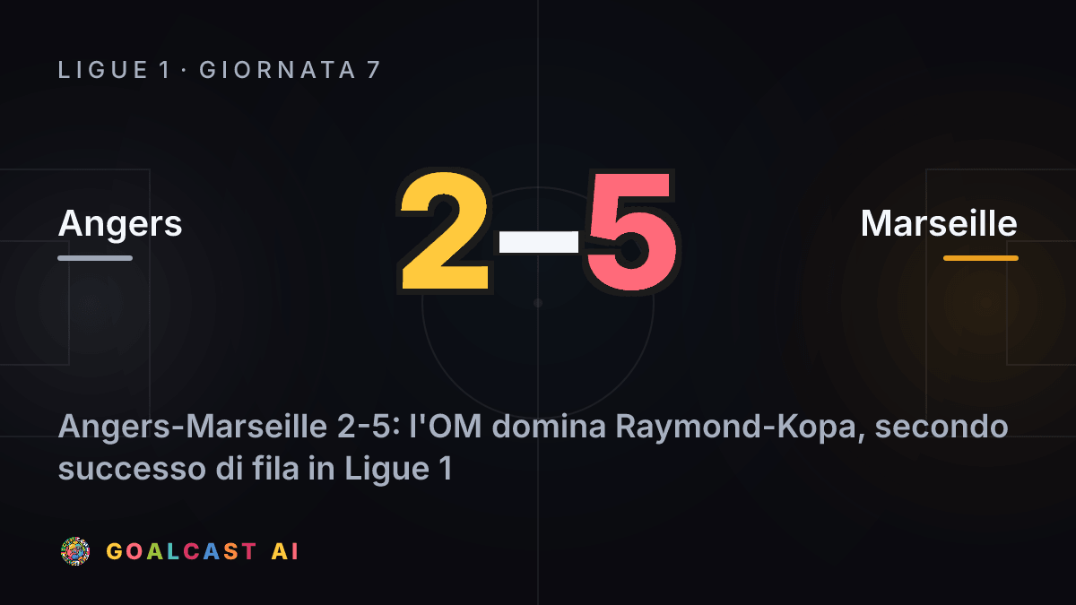 Angers 2-5 Marseille