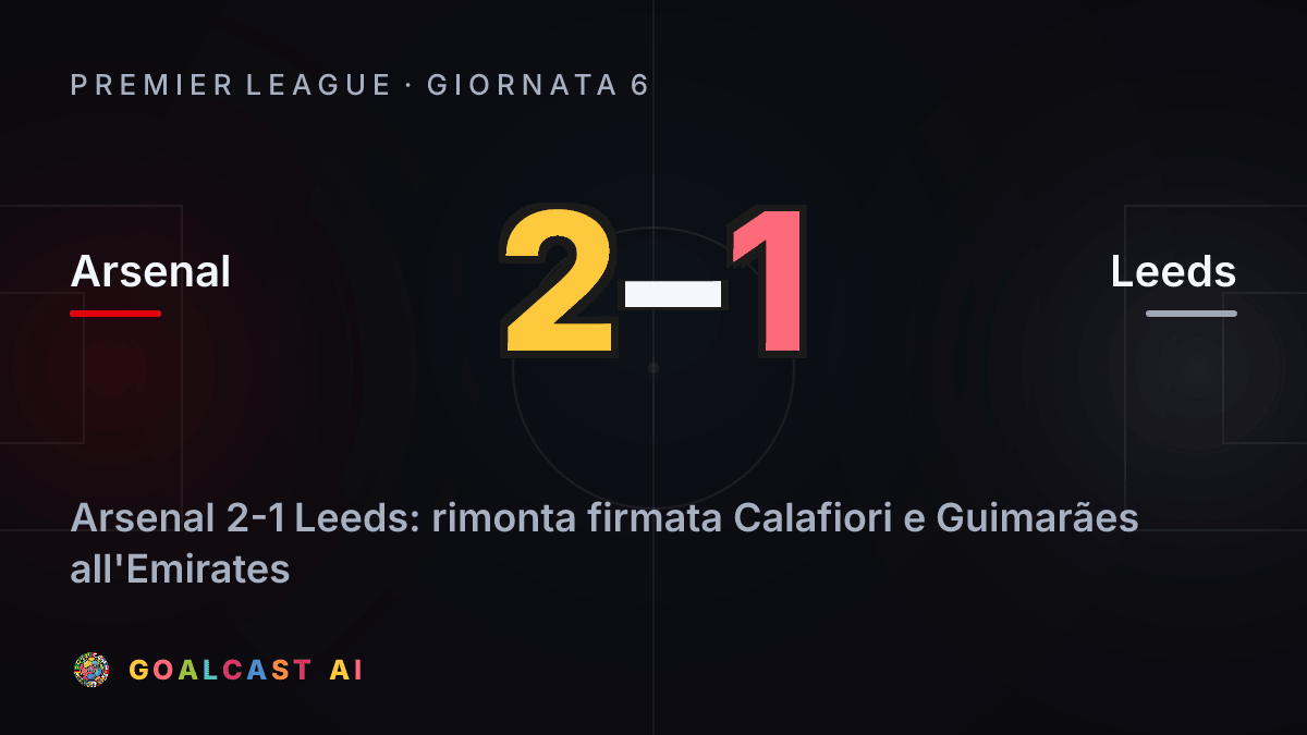 Arsenal 2-1 Leeds
