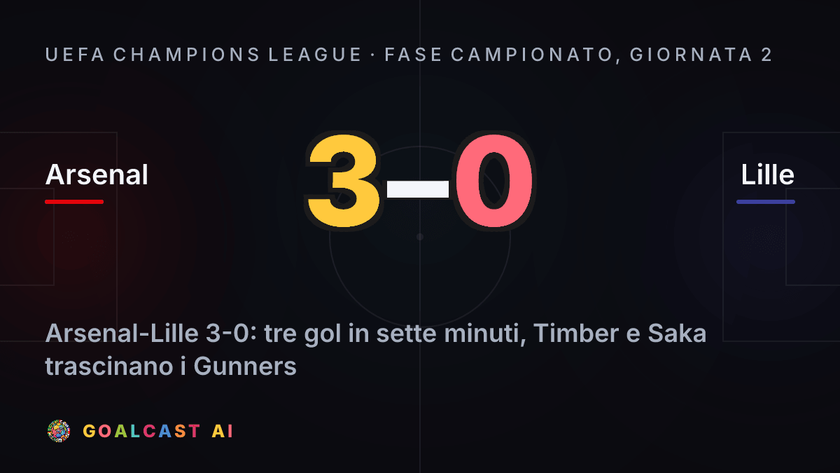 Arsenal 3-0 Lille