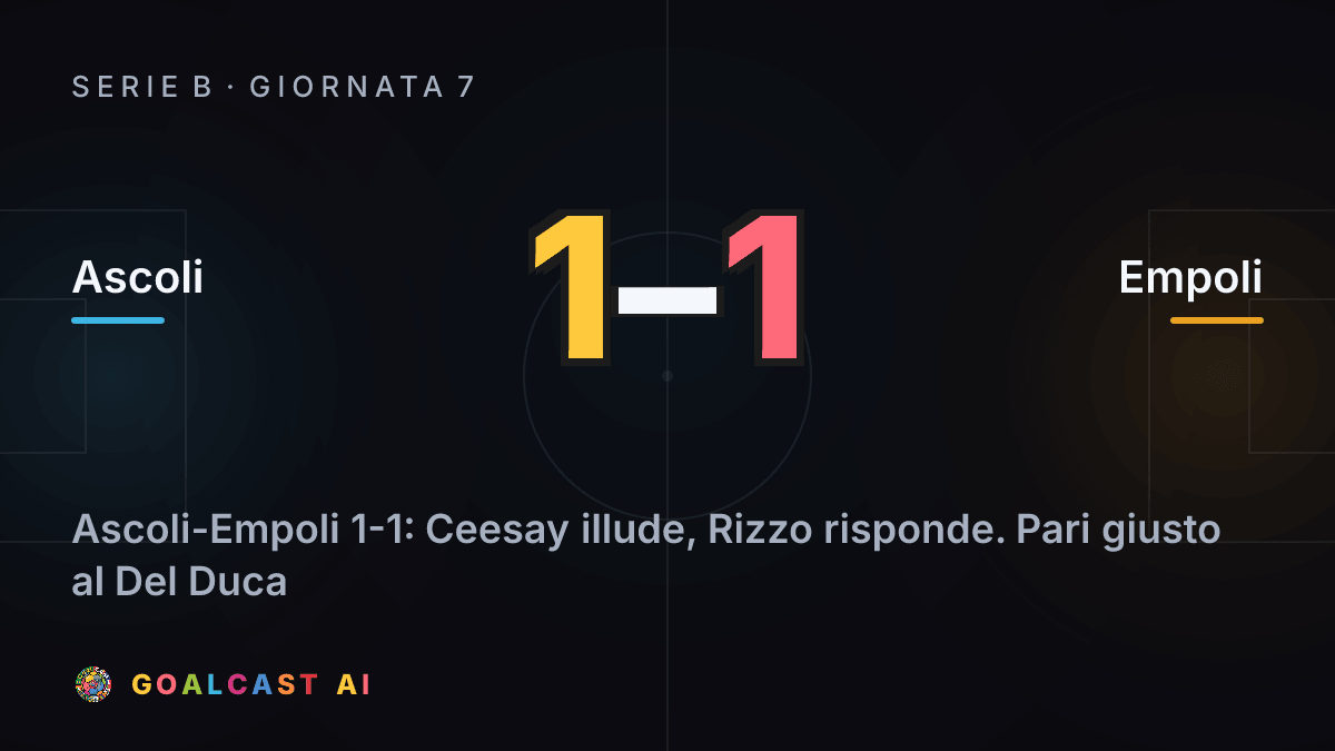 Ascoli 1-1 Empoli