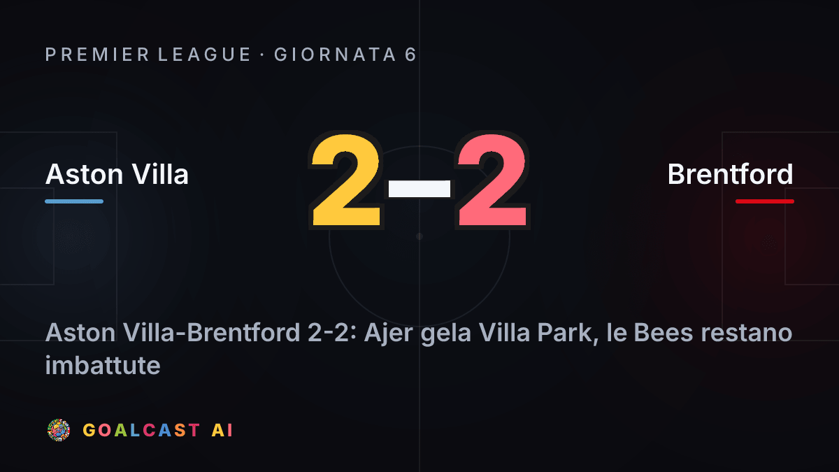 Aston Villa 2-2 Brentford
