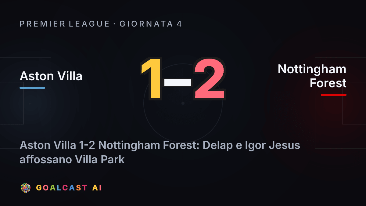 Aston Villa 1-2 Nottingham Forest