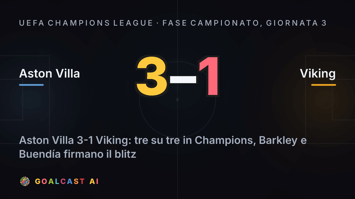 Aston Villa 3-1 Viking