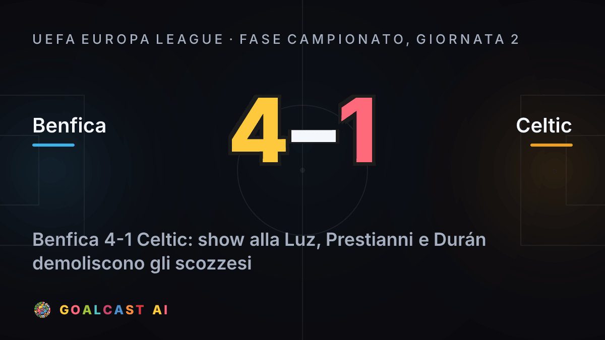 Benfica 4-1 Celtic