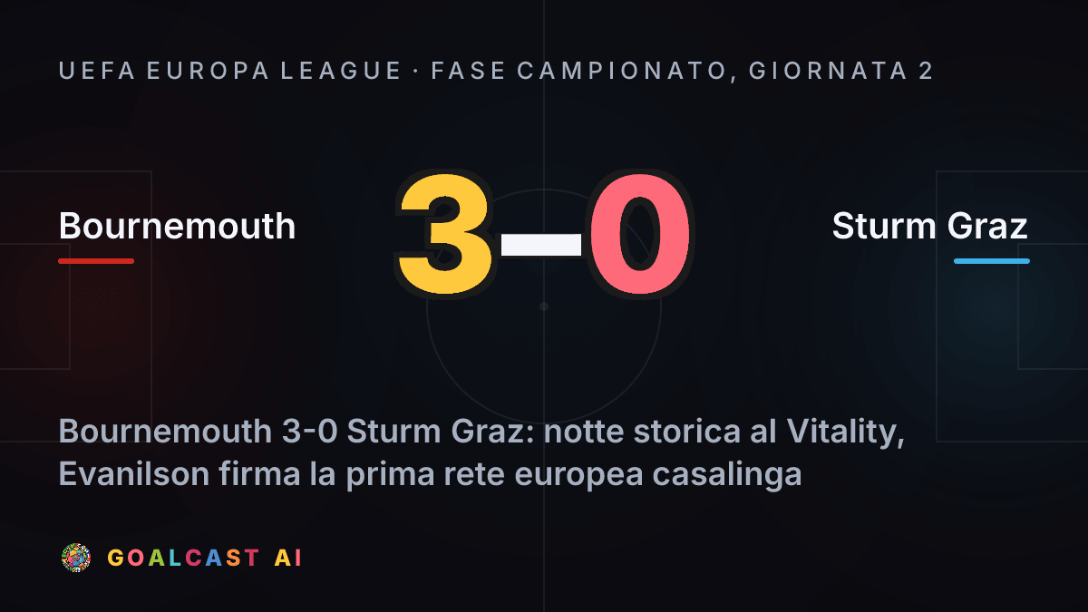 Bournemouth 3-0 Sturm Graz
