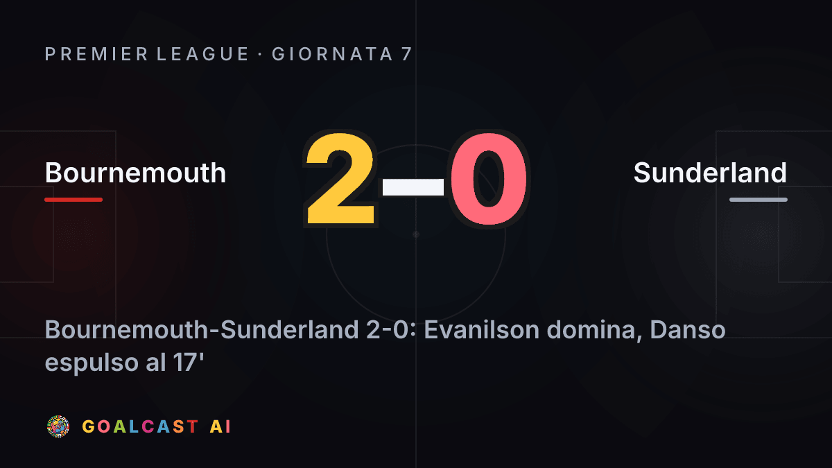 Bournemouth 2-0 Sunderland