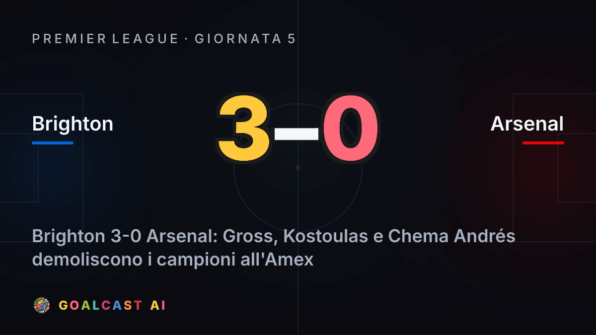 Brighton 3-0 Arsenal
