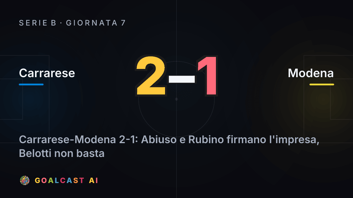 Carrarese 2-1 Modena