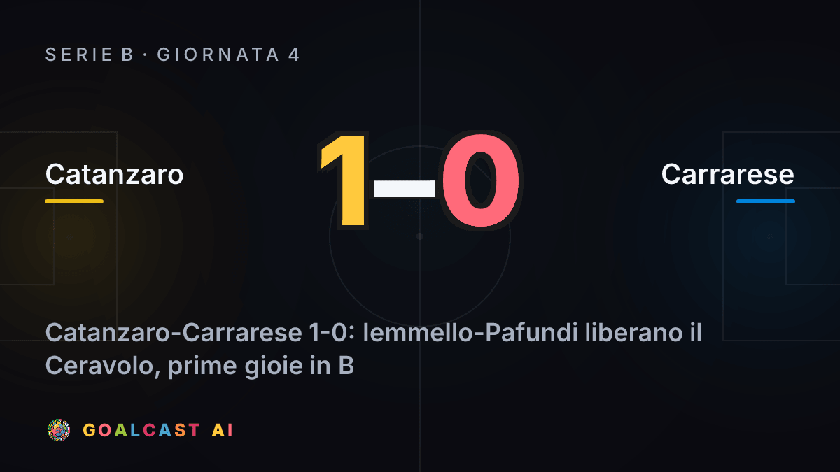 Catanzaro 1-0 Carrarese