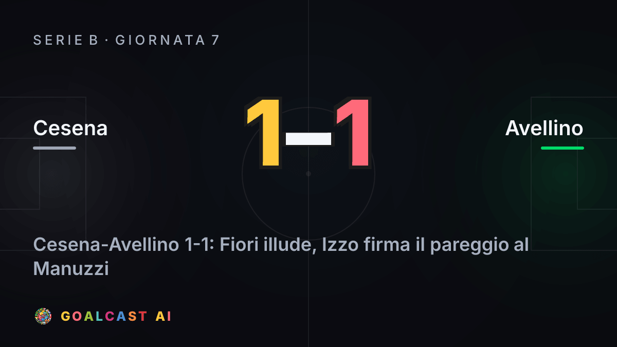 Cesena 1-1 Avellino