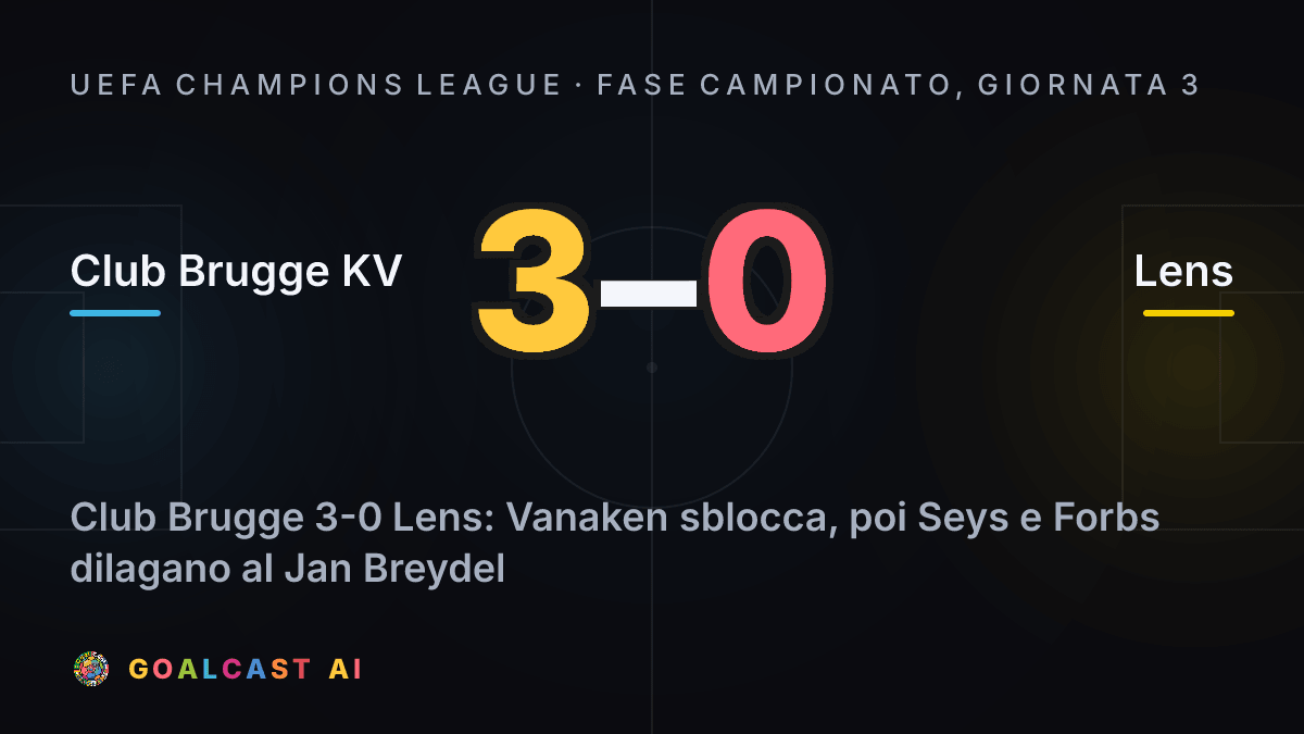 Club Brugge KV 3-0 Lens