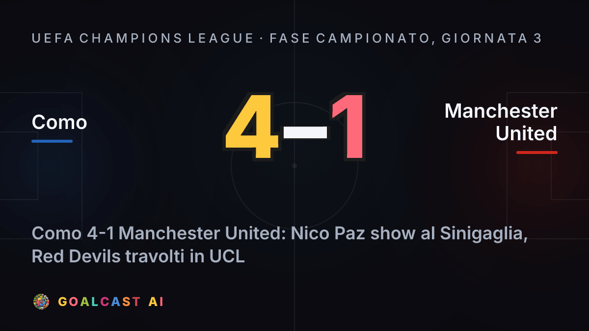 Como 4-1 Manchester United