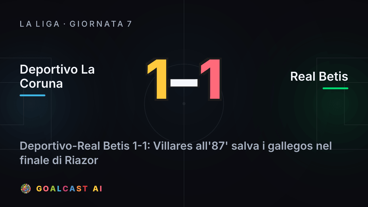 Deportivo La Coruna 1-1 Real Betis