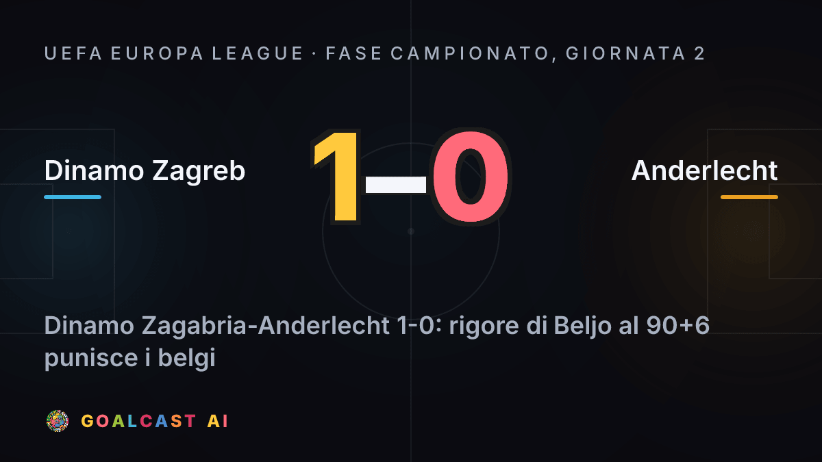 Dinamo Zagreb 1-0 Anderlecht