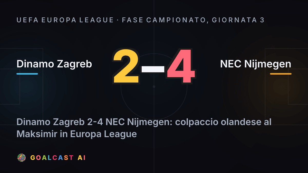 Dinamo Zagreb 2-4 NEC Nijmegen