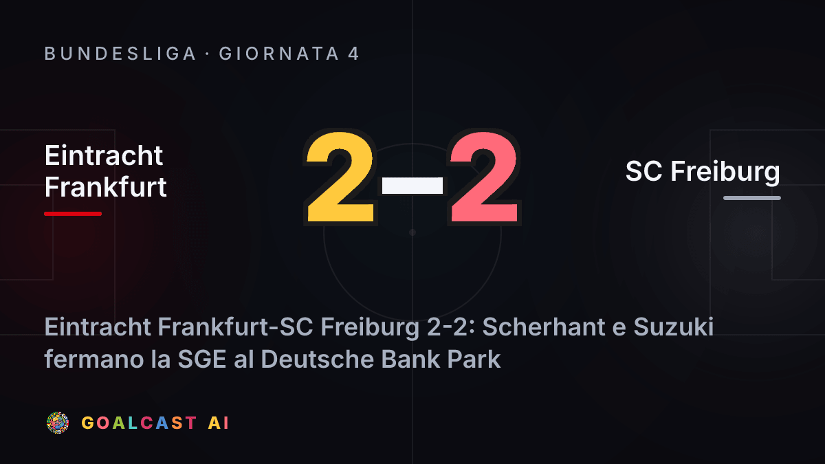 Eintracht Frankfurt 2-2 SC Freiburg