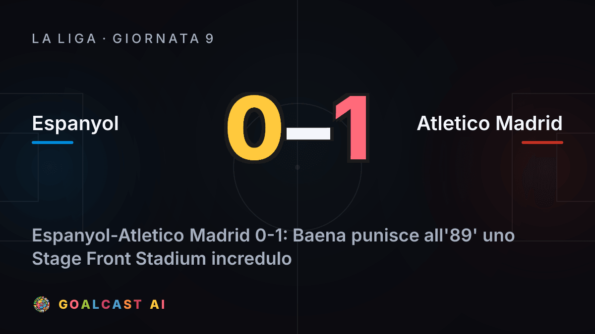 Espanyol 0-1 Atletico Madrid