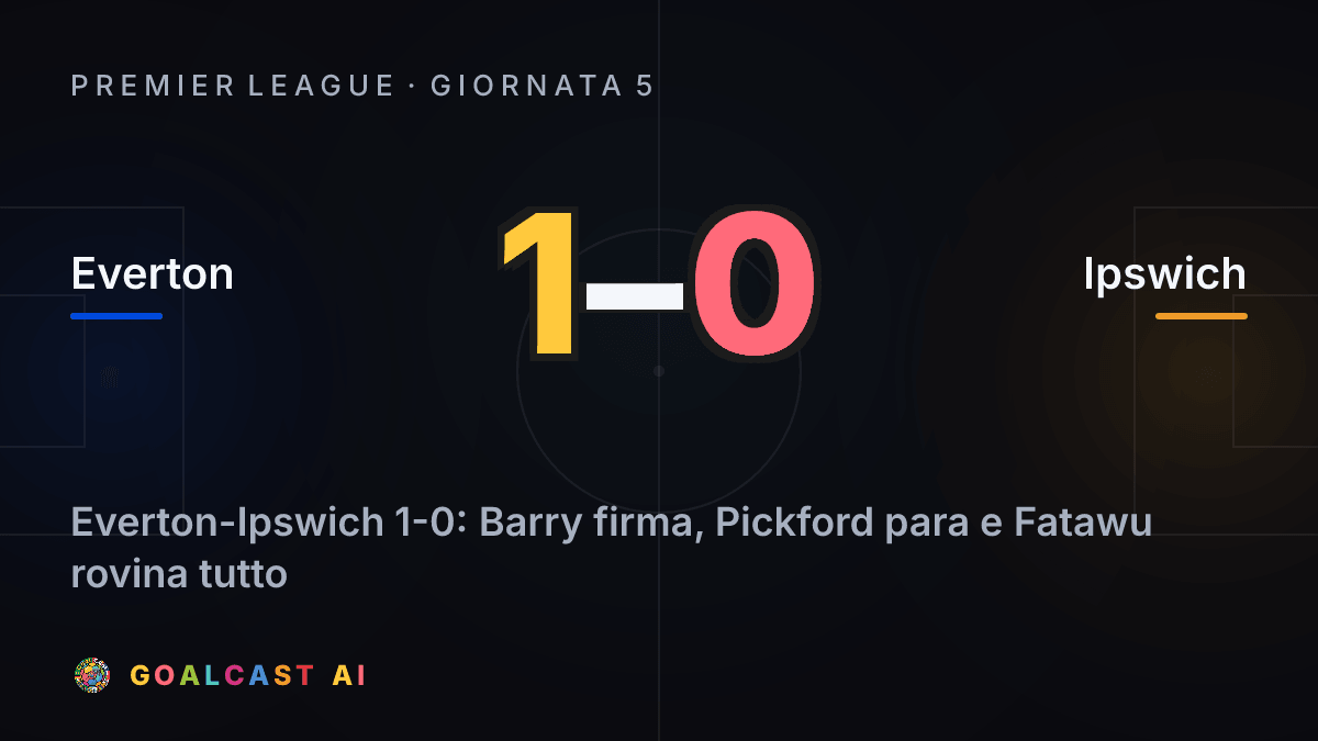 Everton 1-0 Ipswich