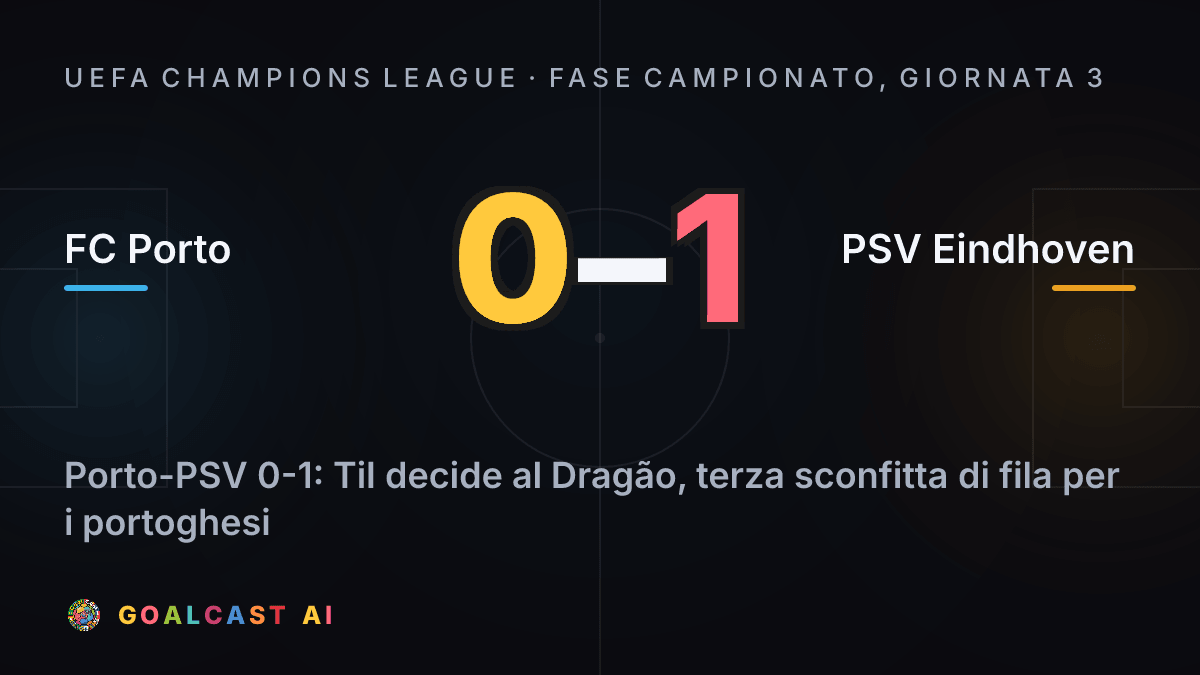 FC Porto 0-1 PSV Eindhoven