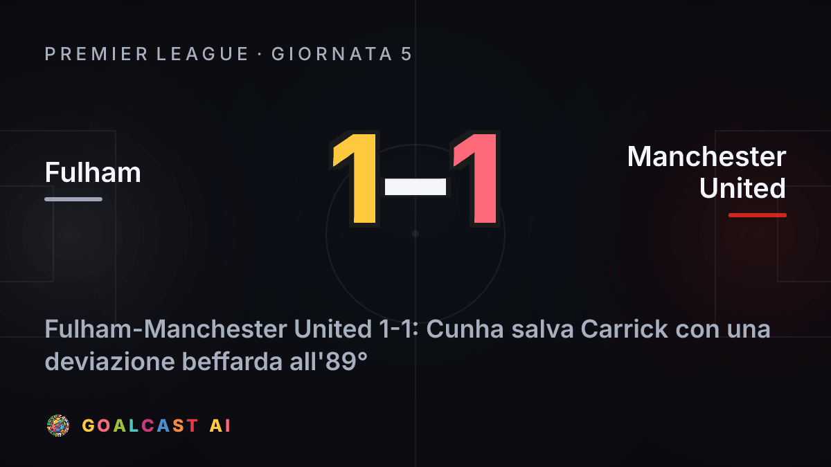 Fulham 1-1 Manchester United