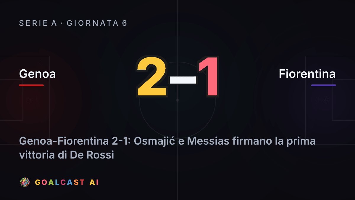 Genoa 2-1 Fiorentina