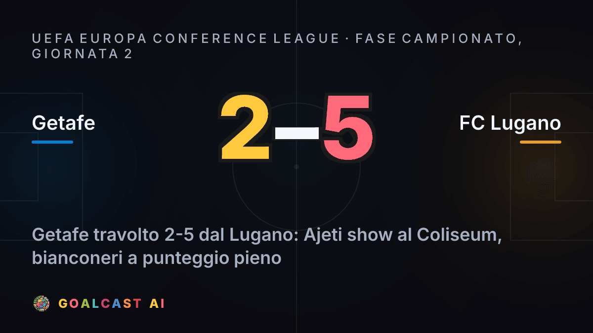 Getafe 2-5 FC Lugano