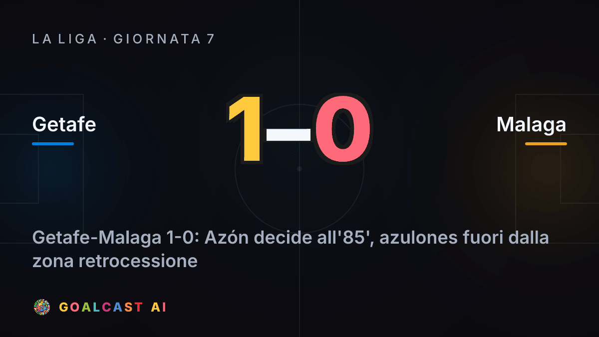 Getafe 1-0 Malaga