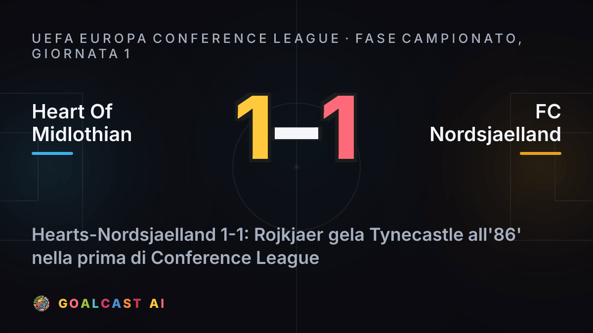 Heart Of Midlothian 1-1 FC Nordsjaelland