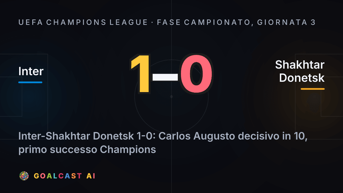 Inter 1-0 Shakhtar Donetsk