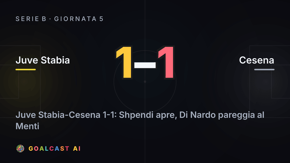 Juve Stabia 1-1 Cesena
