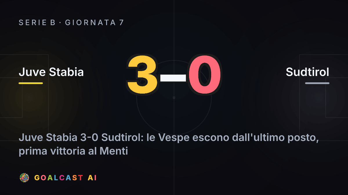 Juve Stabia 3-0 Sudtirol