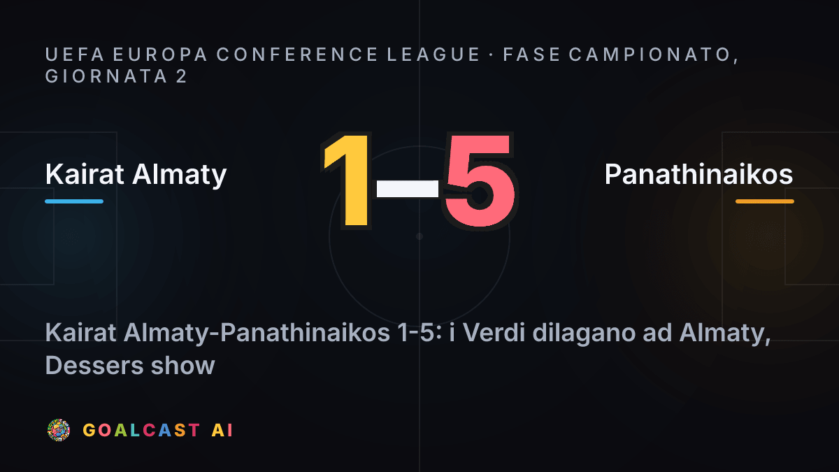 Kairat Almaty 1-5 Panathinaikos