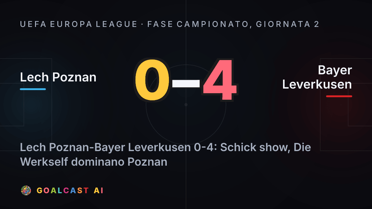 Lech Poznan 0-4 Bayer Leverkusen