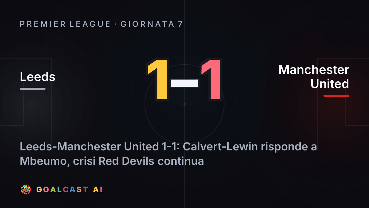 Leeds 1-1 Manchester United