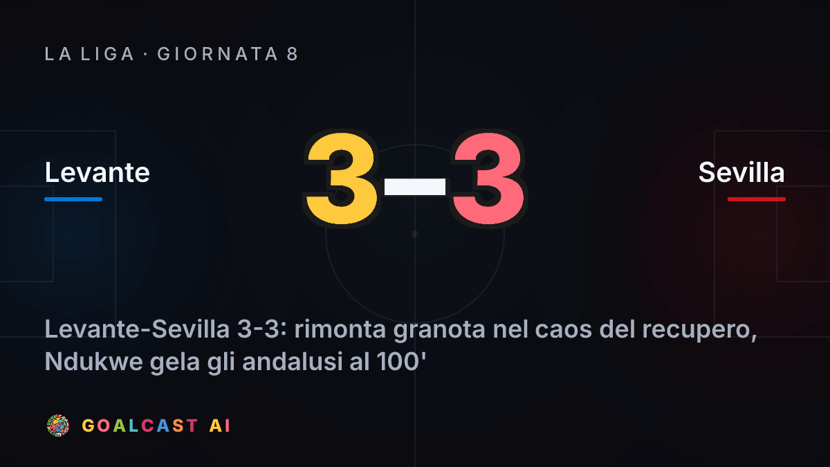 Levante - Sevilla: la card della sintesi