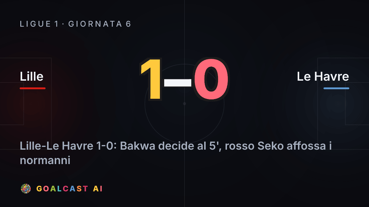 Lille - Le Havre: la card della sintesi