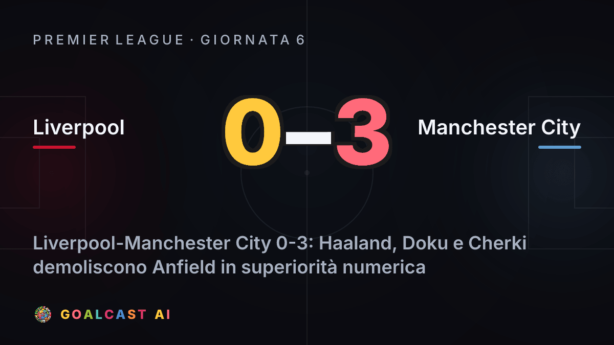 Liverpool 0-3 Manchester City