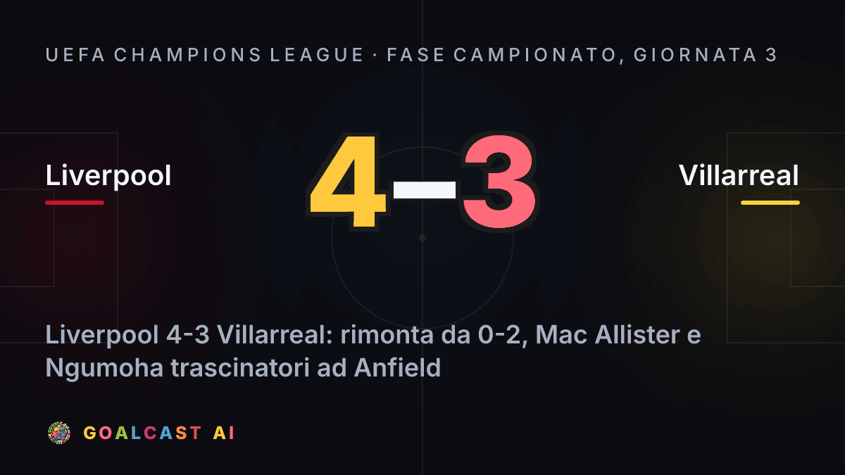 Liverpool 4-3 Villarreal