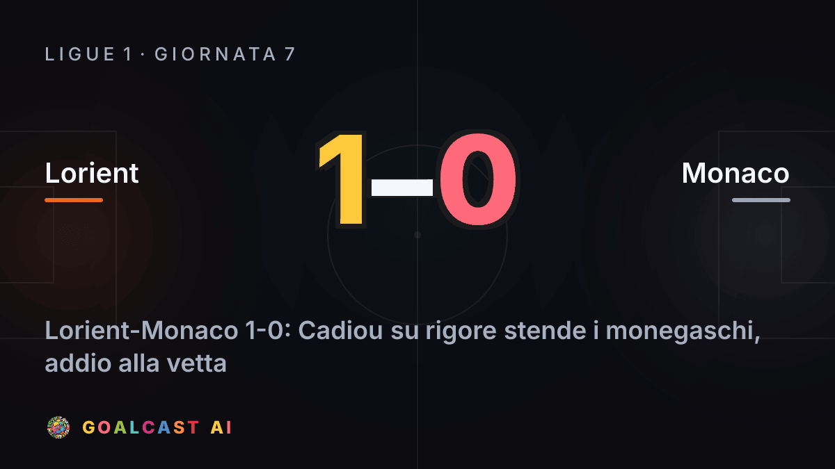 Lorient 1-0 Monaco