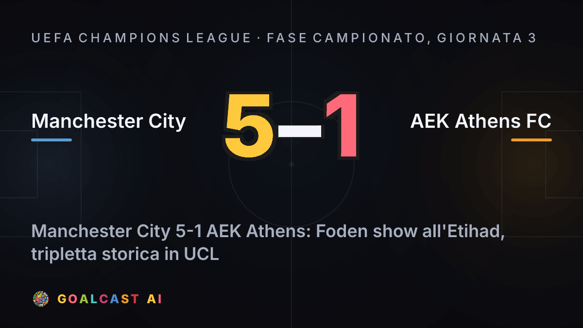 Manchester City 5-1 AEK Athens FC