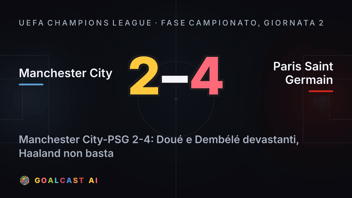 Manchester City 2-4 Paris Saint Germain