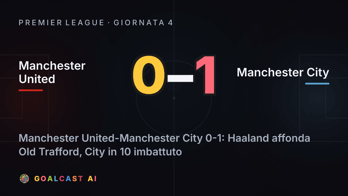 Manchester United 0-1 Manchester City