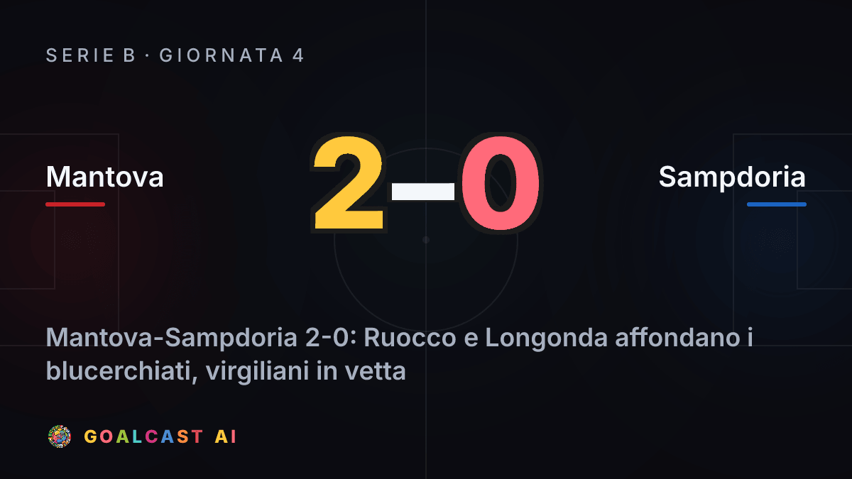 Mantova 2-0 Sampdoria