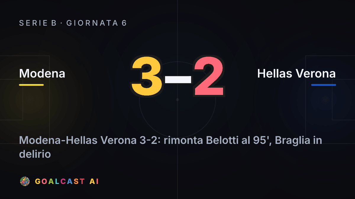 Modena 3-2 Hellas Verona