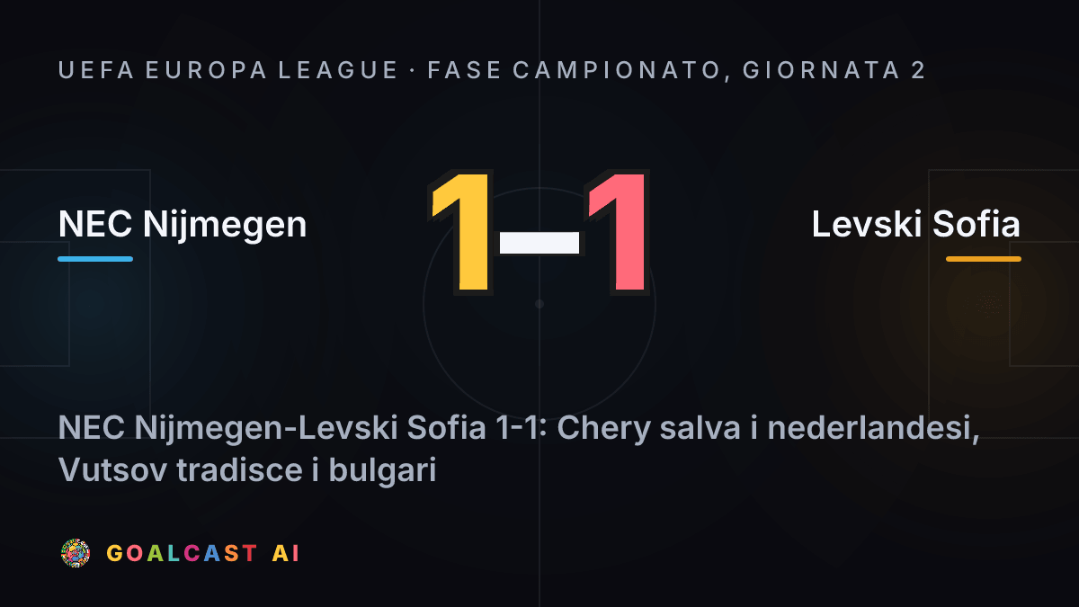 NEC Nijmegen 1-1 Levski Sofia