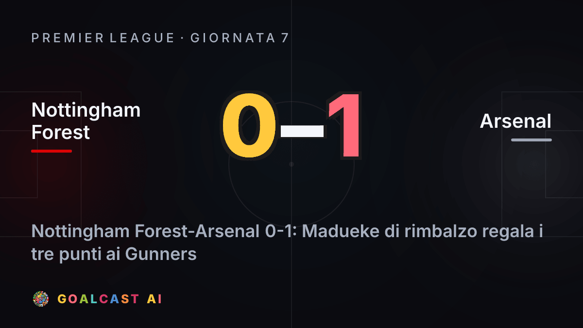 Nottingham Forest 0-1 Arsenal
