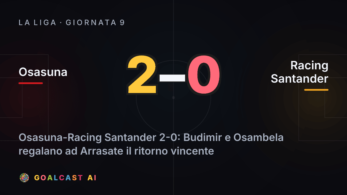 Osasuna 2-0 Racing Santander